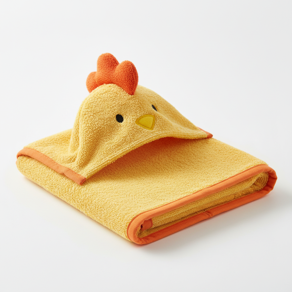 Serviette bébé poule